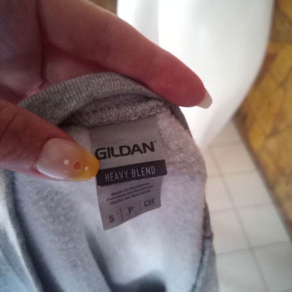 Gildan Gray 'Honey' Crew Neck Sweater - Picture 2 of 4